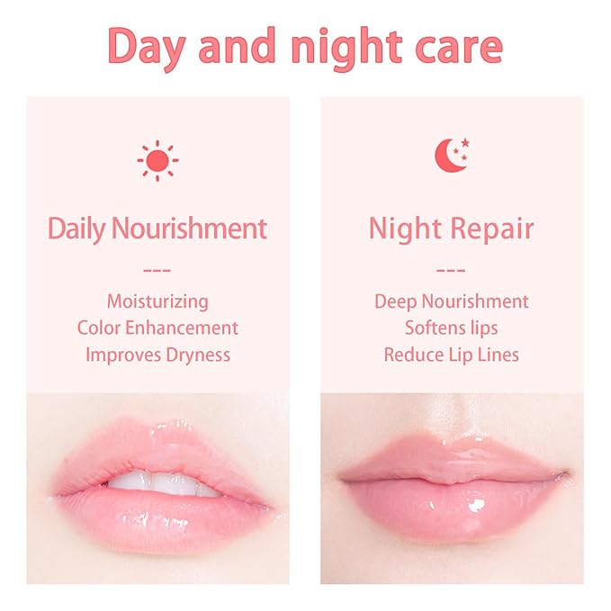 3 PCS Bee Lip Balm Honey Pot, Exfoliating Honey Strawberry Watermelon Lip Mask Overnight with Built-In Brush, Hydrating Prevention Dry and Crack Lip Scrubs Exfoliator Lip Wrinkle Care