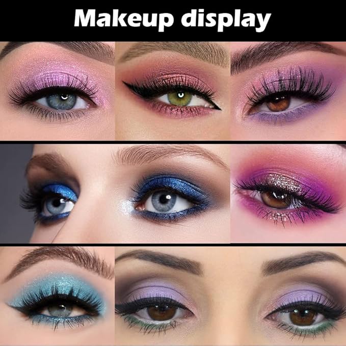 16 Colors Blue Pink Champange Matte Shimmer Eyeshadow Palette for Eye Makeup,High Pigmented Brown Eye Shadow Primers Powder Palet de sombras de ojos