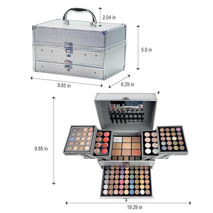VERONNI 132 Colors All In One Makeup Palette For Women, Eyeshadow Makeup Palette Set, Professional Full Eye Makeup Kit Lipstick Concealer Contour Face Makeup Cosmetics Kit (132 colors)