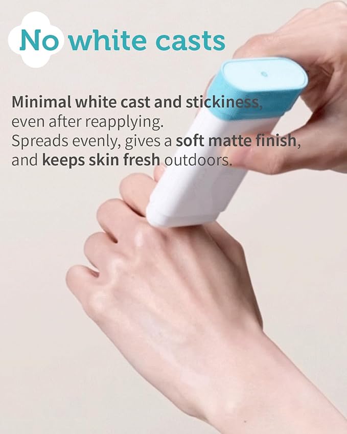 Sun Lotion SPF 40 & Sun Stick SPF 50-100% Zinc Oxide Mineral Sunscreen - No White Cast - Vegan Reef-Safe for Babies Kids Adults - Korean Skincare, 2.82oz & 0.49oz