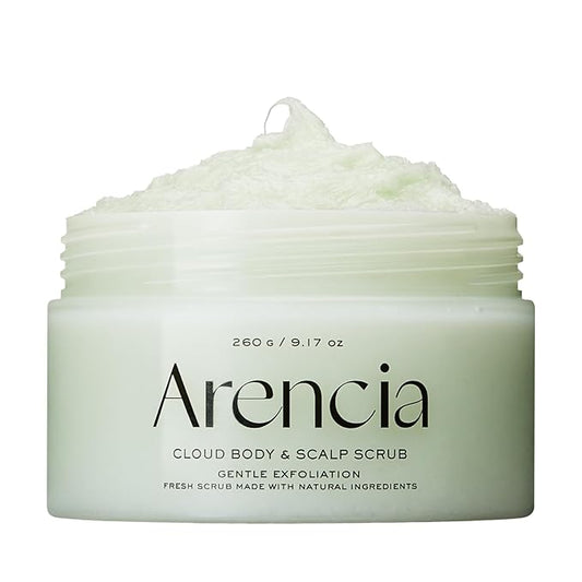 Fresh Cloud Sea Salt Body & Scalp Scrub (Green) - Exfoliant, Bump Eraser For Silky Smooth Skin, Korean Skin Care
