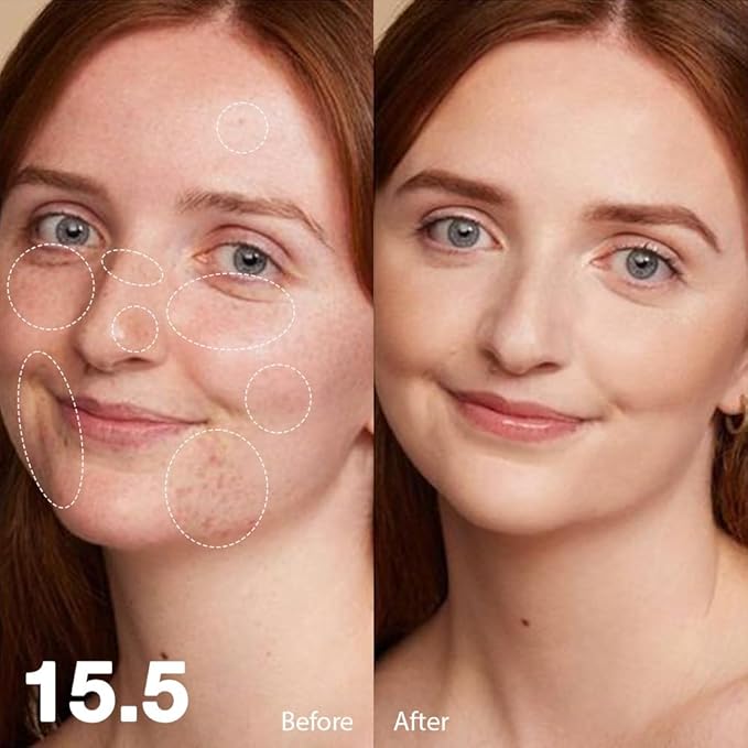 Pro Under Eye Full Coverage Liquid Concealer to Cover Dark Circles, Scars, Redness, Spots, Fine Lines, Corrector Anti-Aging Natural Finish, Moistening Smooth Cream, Waterproof 0.4 fl oz - Beige#