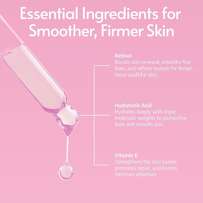 Sylk Retinol Serum for Face with Hyaluronic Acid & Vitamin E & A - Anti Aging, Fine Lines, Wrinkles, Resurfacing, Acne Scars, Skin Brightening, Dark Spots - Microneedling Retinoids for Face - 2 fl oz