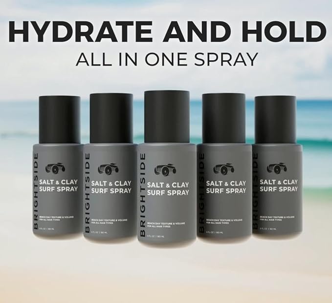 Salt & Clay Surf Spray - Hair Texturizing & Volumizing Spray - Salt & Clay, Silica, Witch Hazel, & Green Tea Blend - Beach Style Hair - For All Hair Types - Natural Ingredients (6oz)