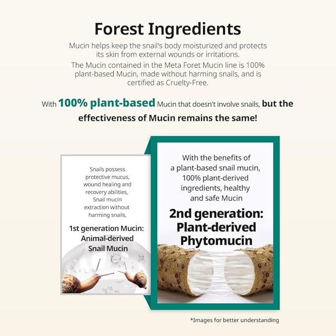 METAFORET Vegan Mucin 2x Glow Boost Serum 3.38oz 100ml / Day and Night Face Moisturizer for Dry, Sensitive, Acne Prone Skin, Dark Spot, Hydrating, Nourishing, Anti Aging, No More Snail Mucin