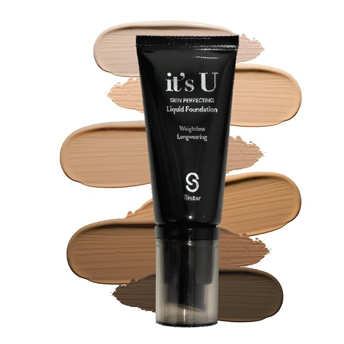 Sistar it's U Skin Perfecting Liquid Foundation Medium Coverage Buildable Weightless Longwearing Blendable 35 g / 1.23 oz. (Tan)