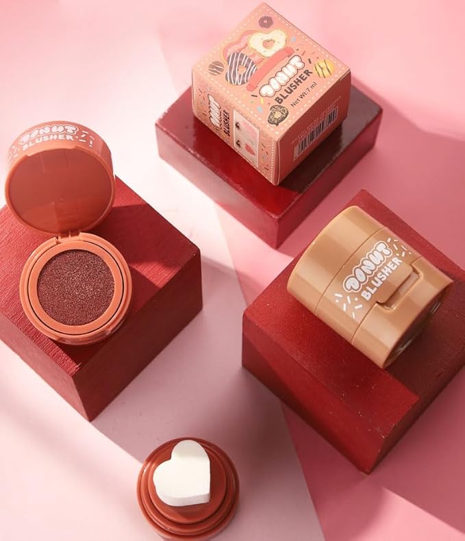 Stamp Liquid Blush Stamp Blush with Heart Shaped Applicator Natural Long Lasting Blush, Light and Airy Makeup for Women (5)