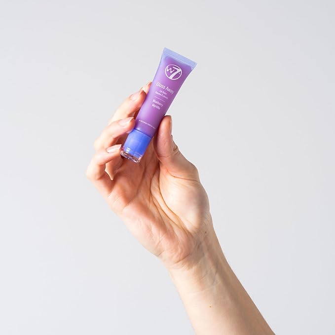 W7 Gloss Away Lip Balm - 2 Piece Set - Nourishing Lip Balm Formula With Shea Butter - Blueberry