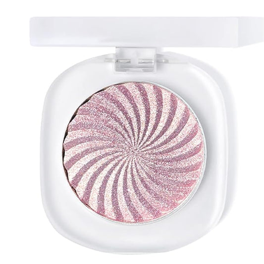 Cream Highlighter Makeup Palette, Glow Highlighters Makeup Powder, Suit for Cheeks, Body, Eyeshadow, Silver Light Pink Rose Gold Purple Champagne, Vegan, Talc Free (02)