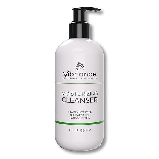 Vibriance Moisturizing Cleanser, Oil-to-Foam Face Wash with Niacinamide, Shea Butter for Mature Skin - Hydrating Gentle Facial Cleanser, Sensitive Face Wash, Sulfate-Free, 12 fl oz