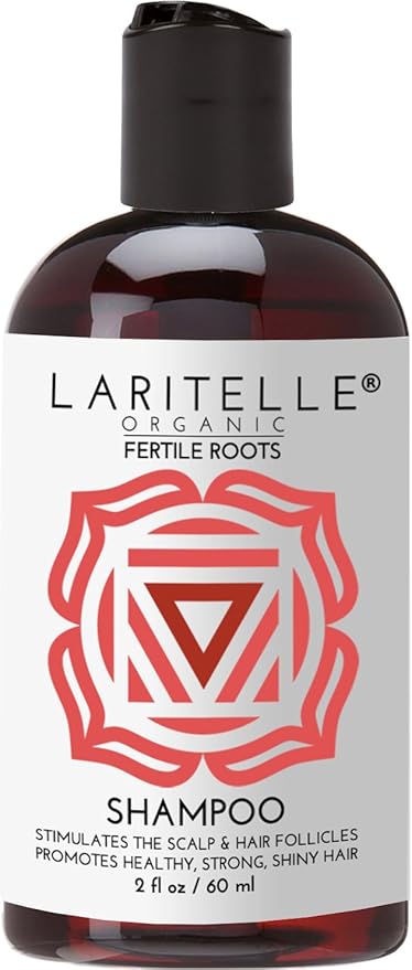 Organic Travel Size Shampoo 2 oz | Fortifying, Strengthening & Rejuvenating | Stops Hair Shedding, Promotes New Hair Growth | Ayurvedic Herbs, Lavender, Ginger, Rosemary, Patchouli & Cloves