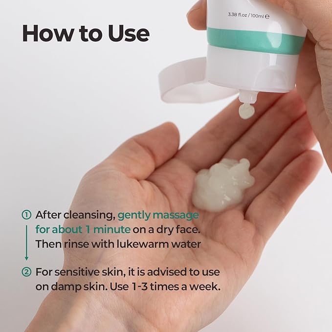 MOTHER MADE LHA Green Tea Exfoliating Aqua Peel Gel, Pore Care, Gentle Facial Exfoliator, Dead Skin Remover, Natural Cellulose for Peeling, Vegan, Korean Skincare, 2 Pack (100ml / 3.38 fl.oz)