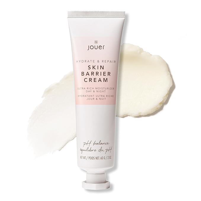 Jouer Skin Barrier Cream - Skin Barrier Repair Moisturizer - Hydrating Hyaluronic Acid DD Cream - Wrinkle Cream - Anti Aging Night Face Cream with Alpha Lipoic Acid and Coq10-2 oz