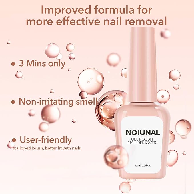Gel Nail Polish Remover Gel Polish Remover 2 Packs Easily & Safely Professional Gel Remover For Nails in 3 Minutes No Soaking or Wrapping Gel Nail Remover 15ml
