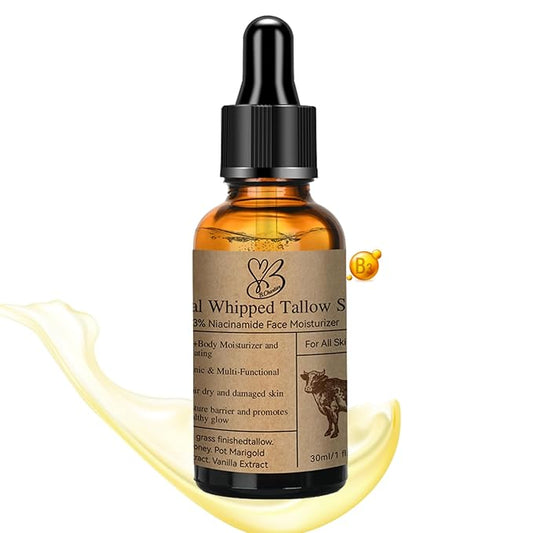 Niacinamide Serum for Face - Beef Tallow Face Serum B3 – Natural Moisturizer for Dry & Sensitive Skin – Anti-Aging, Hydrating & Repairing – Grass-Fed Tallow Skincare