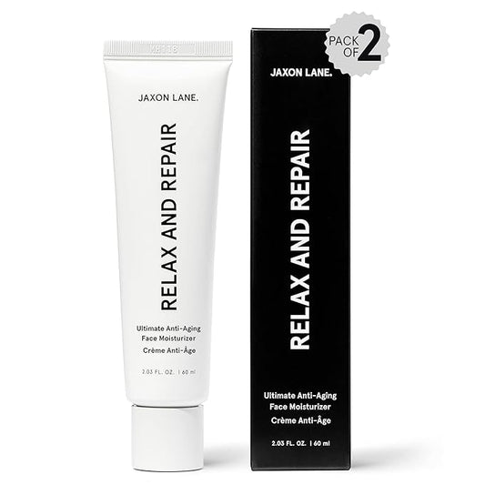 JAXON LANE RELAX AND REPAIR Anti Aging Face Moisturizer for Men | Anti Wrinkle Cream, Night Cream, Eye Cream with Niacinamide (Vitamin B3), Hyaluronic Acid, Vitamin E & Ceramides For Skin (2Tubes)