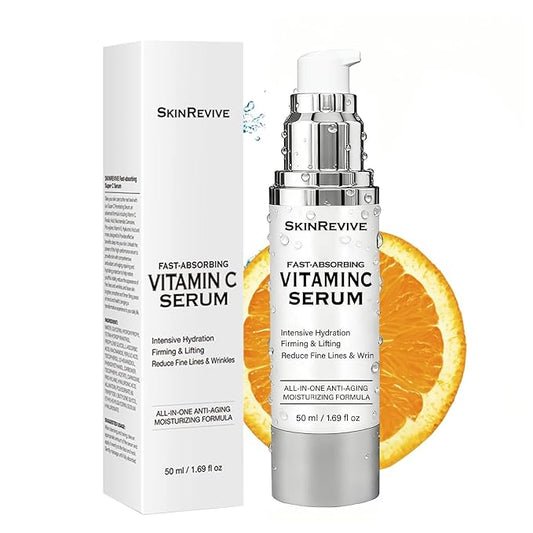 SkinRevive Vitamin C Serum for Women over 70, Vitamin C Serum for Mature Skin Face Hydrates, Firms, Lifts, Targets Age Marks, Wrinkles and Smoothes Skin Texture 1.69 fl oz