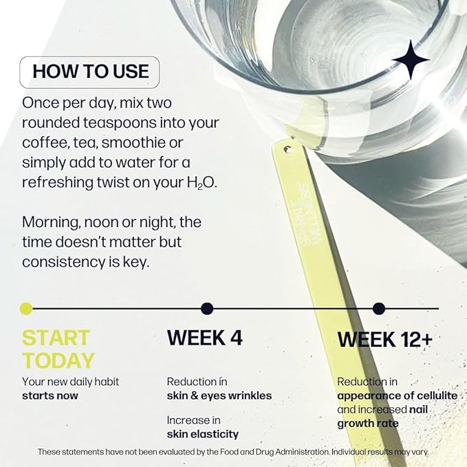 Sparkle Wellness VERISOL Bioactive Hydrolyzed Collagen Peptides | Collagen Powder Supplement with Vitamin C for Skin, Hair & Nail Health | Skin Boost (Tropical) [50-Serves]