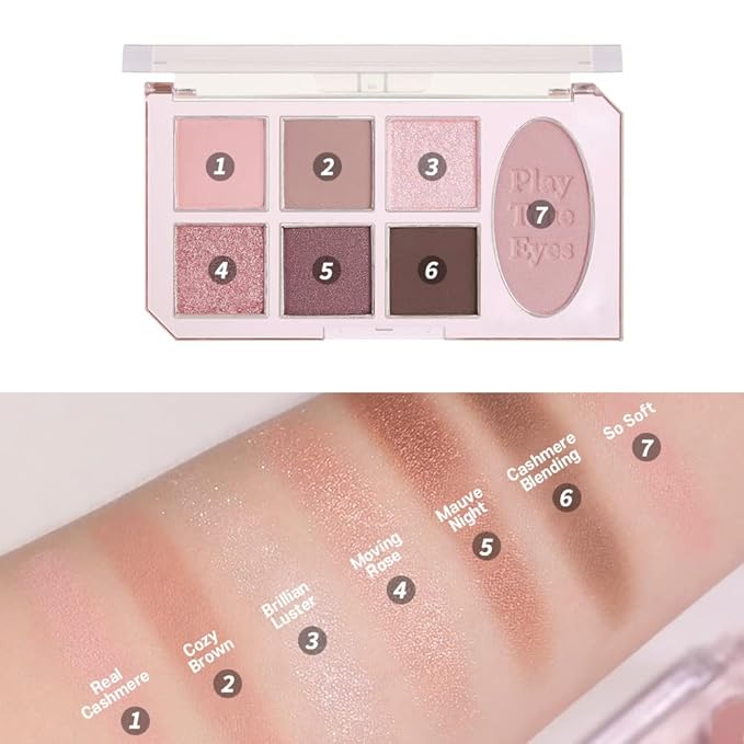 ETUDE Play Tone Eyepalette #Cashmere mauve | From Eye To Cheeks | Palette With Easy Color Matching For All | Various Texture From Sheer Matte To Wet Glitters | K-beauty