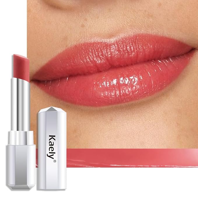 Kaely Nude Honey Glossy Lipstick for Women, Moisturizing Shine Lipstick for Dry Lips, Hydrating Nourishing Tinted Lip Balm, Sheer Lightweight Lip Gloss Stain Makeup, Vegan & Cruelty-Free, 04