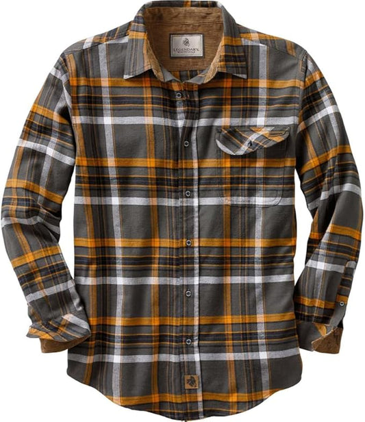 Legendary Whitetails Men's Flannel Shirt Long Sleeve Button Down 100% Cotton