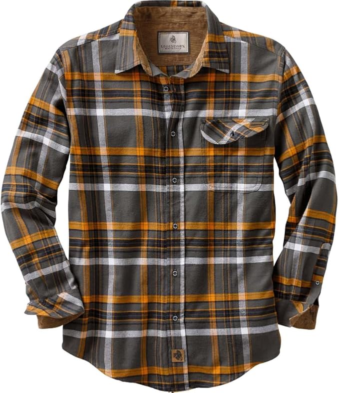 Legendary Whitetails Men's Flannel Shirt Long Sleeve Button Down 100% Cotton