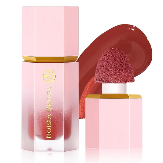 YOUNG VISION Liquid Cheek Blush -Soft Cream Rouge/Blusher Makeup, Buildable Gel-Cream Formula, Long-Wearing, Dewy Finish