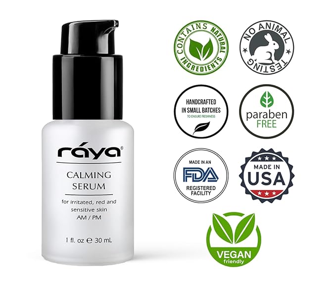 RAYA Calming Serum (504) | Calming Facial Treatment for Irritated and Sensitive Skin | Helps Relieve Inflammation and Reduce Redness