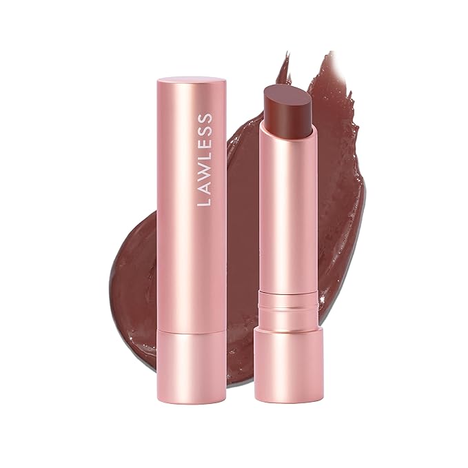 Lawless Forget the Filler Lip Plumping Line Smoothing Tinted Balm - Amaretto - Premium Tinted Lip Balm with Natural Ingredients to Plump and Smooth Lips for a Firmer, Fuller Look - 0.09 oz