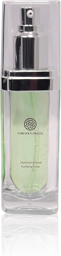 Forever Flawless Exfoliating Facial Toner With White Diamond Powder and Aloe Vera FF16, Enhance Skin Elasticity and Firmness, Cleanse and Close Pores (2.03 fl oz)