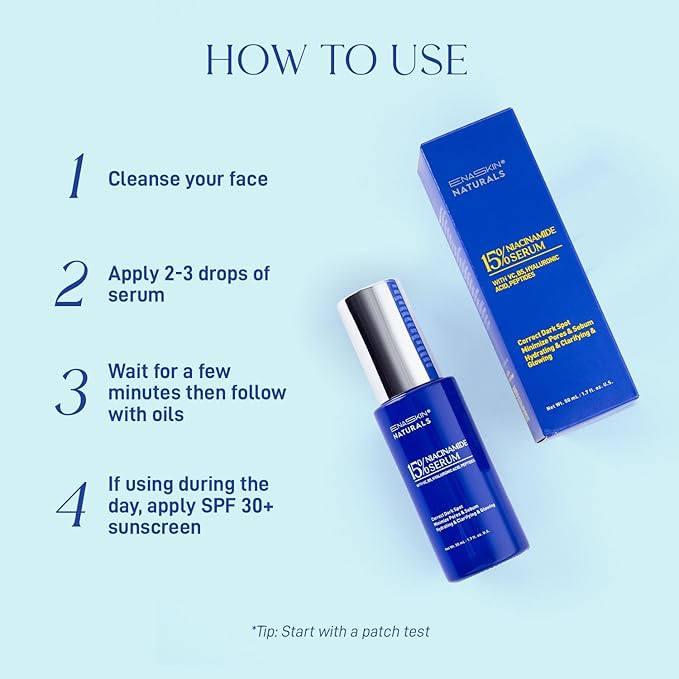 Niacinamide Serum 15% for Face – Dark Spot Corrector, Pore Minimizer, Oil & Blemish Control, Brightening & Hydrating with Vitamin C, B5, Peptides & Hyaluronic Acid – 1.7 Fl Oz