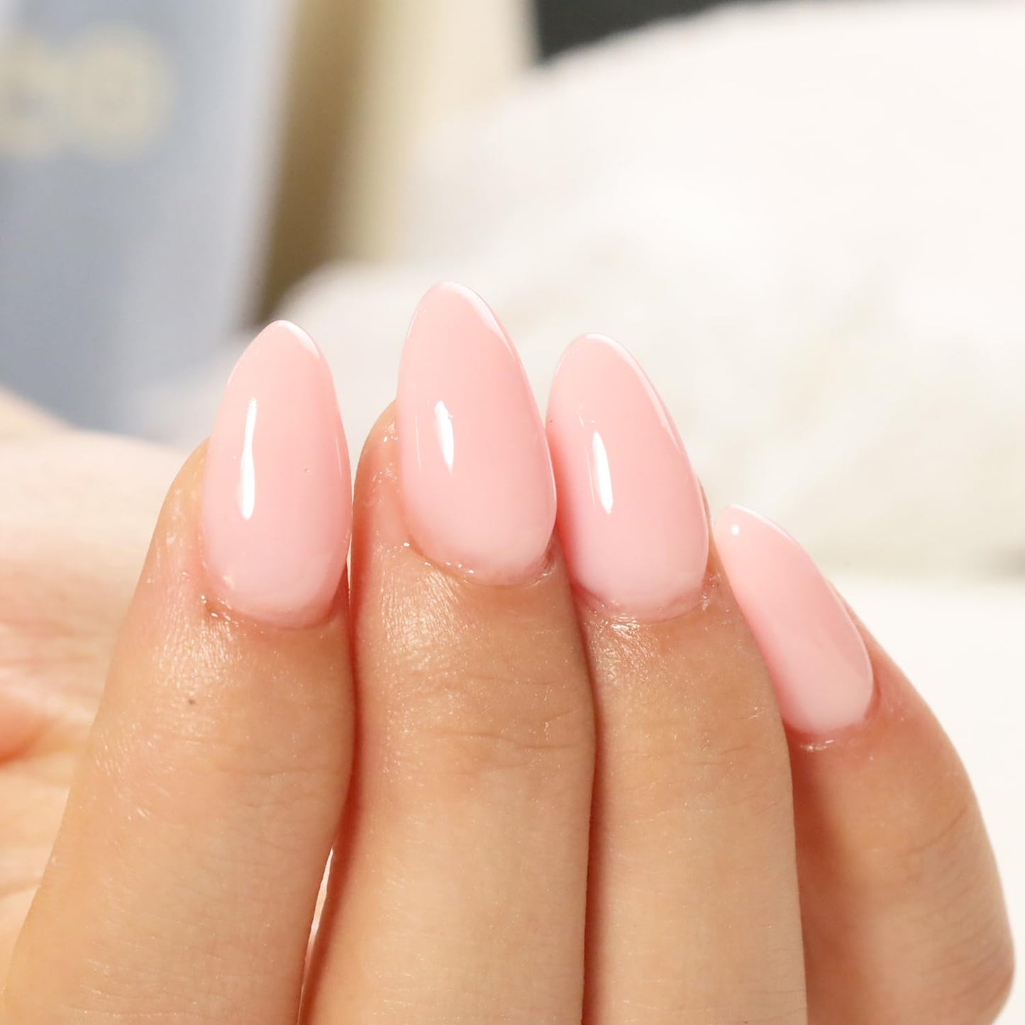 FZANEST Milky Pink Gel Nail Polish, Builder Rubber Base Gel for Nails Strengthener Extension Building Aprex Natural Nails Brush On Builder In a Bottle UV LED