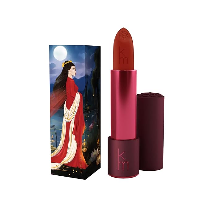 Karen Murrell - Natural Lip Stick - Lipstick 21 Fiery Ruby - Dark Red Lipstick - Matte Finish, 100% Natural Ingredients, Moisturizes & Hydrates Lips - Paraben & Cruelty Free