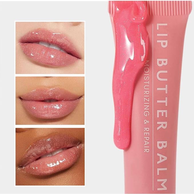 Lip Balm Set Tinted Lip Butter Plumper Gloss Clear Nourishing Waterproof Glossy Lip Gloss For Women