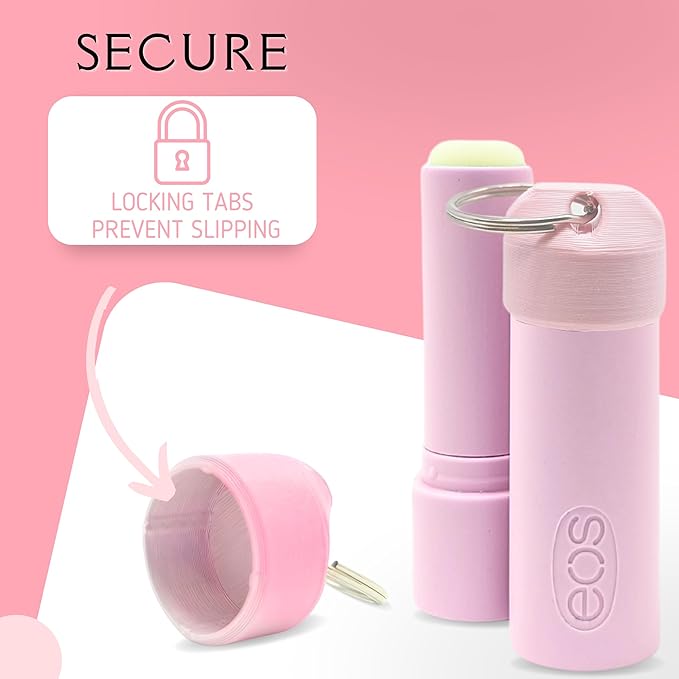 Keychain Holder EOS Lip Balm Stick (Keychain Only) - Travel Size Lip Balm Chapstick - Healing Stick - Made in USA