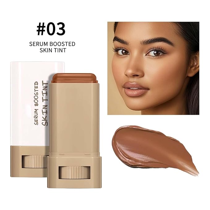 Beauty Balm Serum Boosted Skin Tint – Hydrating Tinted Moisturizer, Lightweight Solid Tinted Foundation Stick for Flawless, Sheer to Medium Coverage, Radiant & Dewy Finish, All-Day Wear (3#, 1)