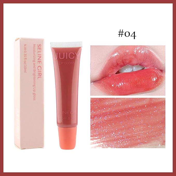 Juicy Lip Gloss, Lipgloss for Women and Girls, Lip Plumper, Lip Makeup Hydrating, Tinted Lip Balm, Colorful Lipgloss Moisturizing and Vibrant #rose pink