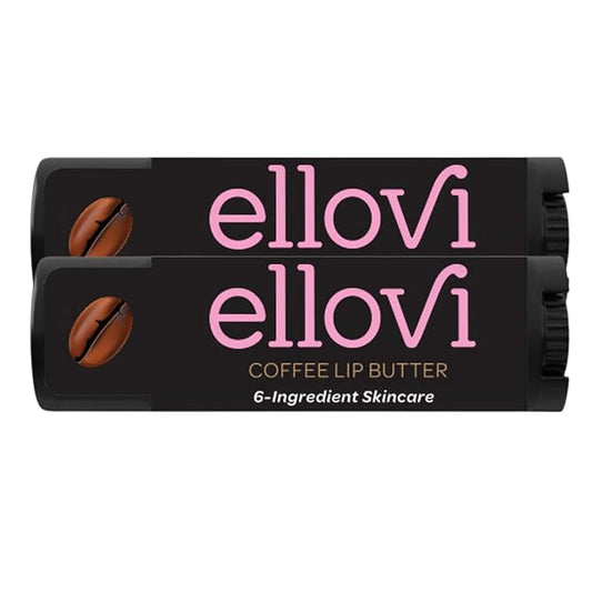 Natural Lip Butter Lip Balm - Coffee - Pure Enough to Eat - Made With Just 6 Vegan Ingredients - Moisturizing Lip Care for All Day Hydration (2-Pack)