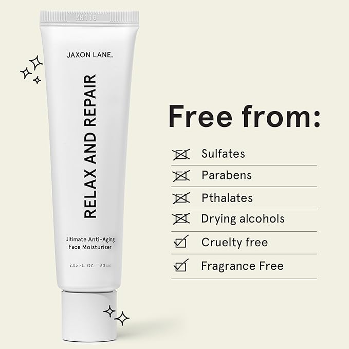 JAXON LANE RELAX AND REPAIR Anti Aging Face Moisturizer for Men | Anti Wrinkle Cream, Night Cream, Eye Cream with Niacinamide (Vitamin B3), Hyaluronic Acid, Vitamin E & Ceramides For Skin (2Tubes)