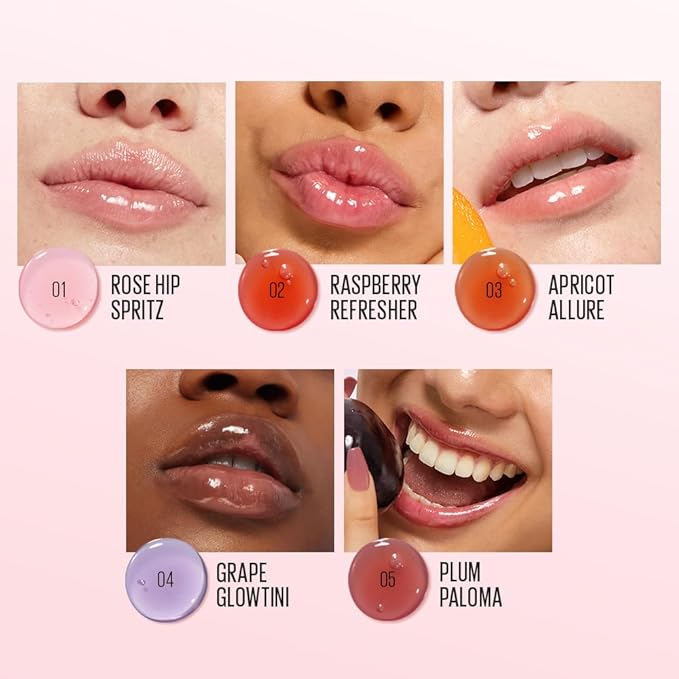 Kaja Lip Plumping- Juicy Glass 05 Plum Paloma | Hydrating, Feel Plumped and Lightweight with Vitamin Tree Fruit Oil, Vegan, Cruelty-Free, Clear Tint Stain Shine Gloss Plumper, Long Lasting