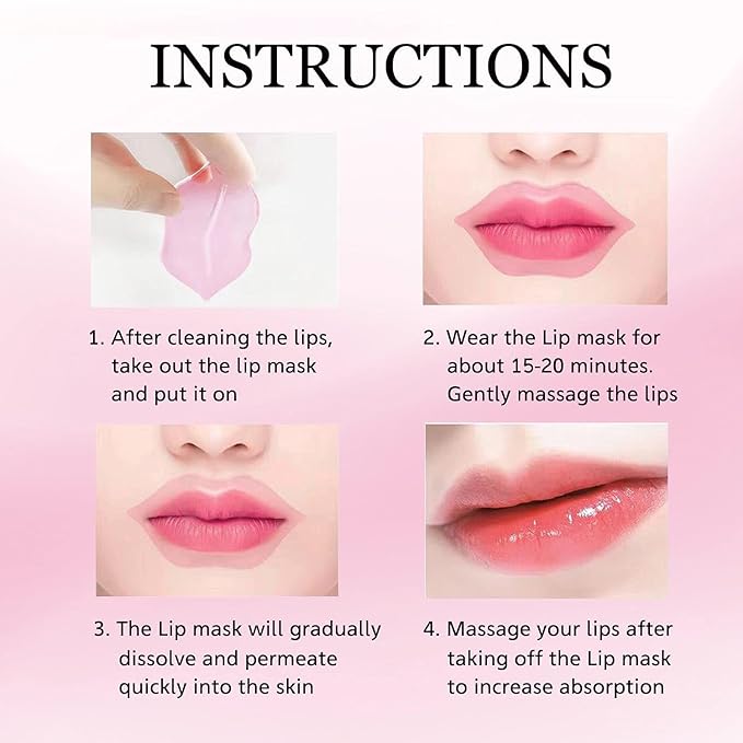 30 Pairs Lip Masks & Eye Mask, 24K Gold Gel Crystal Collagen Eye Patches for Puffy Eyes and Dark Circles Eyes, Effectively Nourishes the Lip & Eye Skin, Reducing Wrinkles and Fine Lines