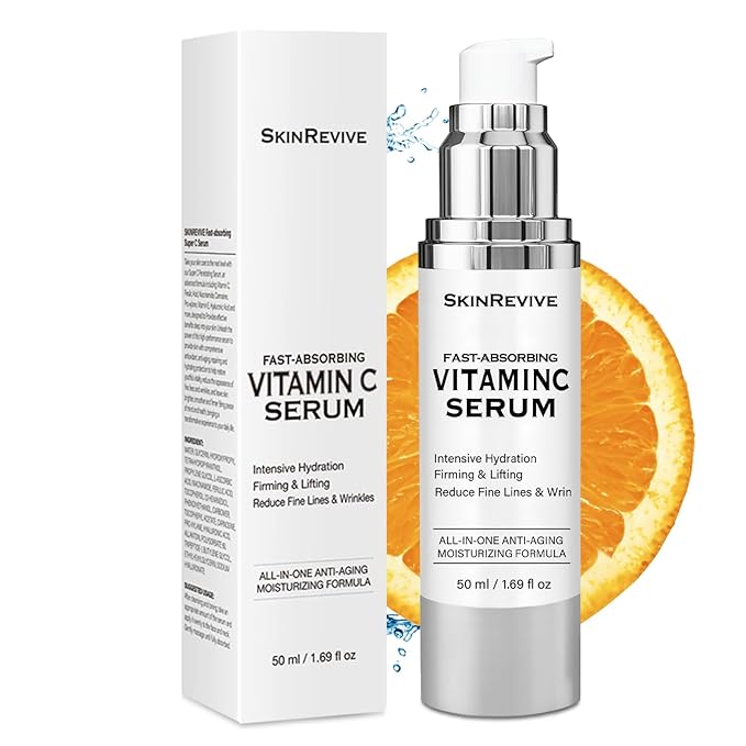 SkinRevive Vitamin C Serum for Women over 70, Vitamin C Serum for Mature Skin Face Hydrates, Firms, Lifts, Targets Age Marks, Wrinkles and Smoothes Skin Texture 1.69 fl oz Pack of 2