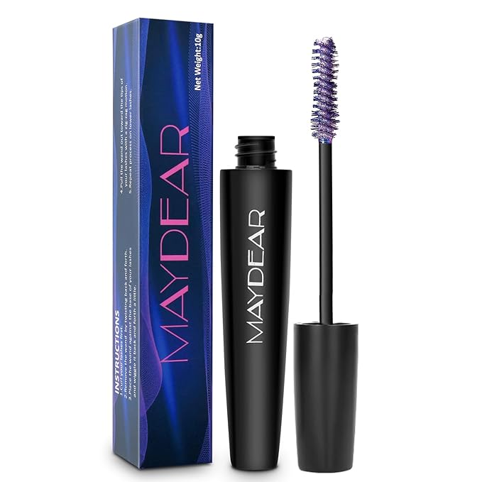 Maydear Chameleon Mascara Color-Changing Mascara for Eyelashes, Multichrome Glitter Lash Makeup, Long-Lasting, Smudge-Proof, Eye-Catching Look for Day & Night