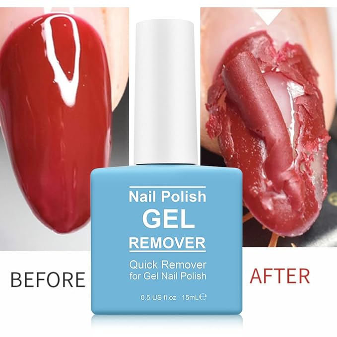 Gel Nail Polish Remover(15ml),Professional Gel Polish Remover for Nails,Quick & Easy Polish Remover In 2-5 Minutes,No Need for Foil, Soaking or Wrapping