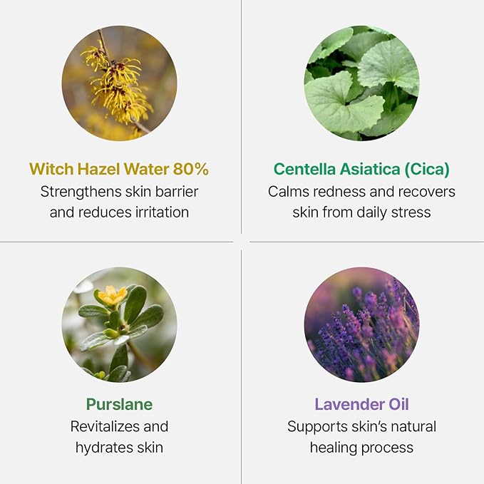 Silver Frost Mist - Facial Barrier Toner Spray with 80% Witch Hazel Water, Cica for Skin Barrier Repair, Recovery Mist for Sensitive Skin, Dewy Hydration, Korean Skin Care (3.38 fl oz)