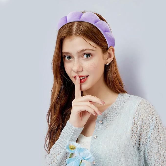 Spa Terry Cloth Headbands for Facial Skincare, Makeup Application, and Face Washing - Puffy and Absorbent Design for Mask, Skin Treatment