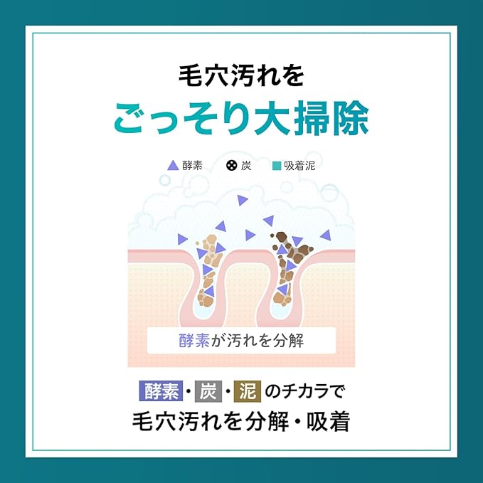 FANCL Deep Clear Washing Powder – Japanese Facial Cleanser, Exfoliating Face Wash with Charcoal Enzymes, Luxurious Foaming Lather, Hydrating, additive-free, All Skin Types, Net Content 30pcs