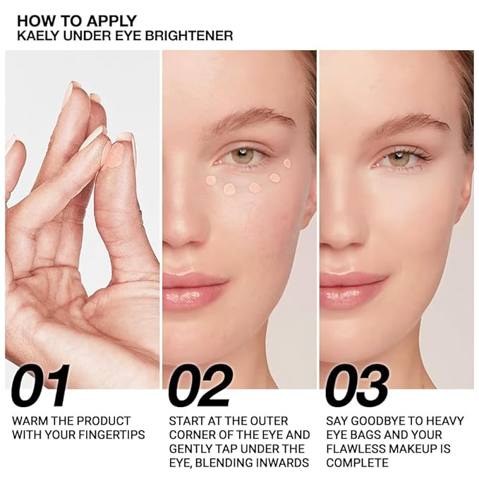 evpct 2Pcs Pink under Eye Corrector Brightener Concealers for Older Women Dark Circles, under Eye Cream Pot Concealer Full Coverage Peach Color Corrector Makeup, Nourishing Waterproof, 05&08