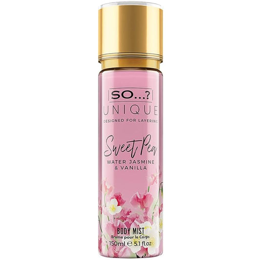 So…? Unique Sweet Pea Body Mist - Perfect Gifts For Women - Vanilla Perfume With Floral, Fruity Notes And Musk - Ideal Perfume For Women - 5.1 oz