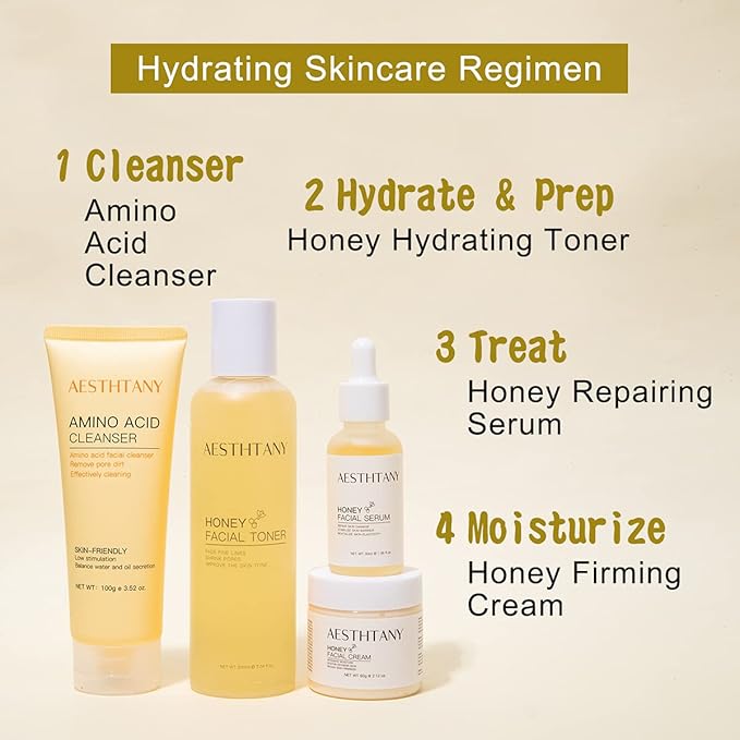 Honey Hyaluronic Acid Face Serum, 30ml / 1.06 fl.oz | Honey Purity 30% | Vit E - Anti Aging Facial Serum for Skin Care | Face Serum for Women | for All Skin Type